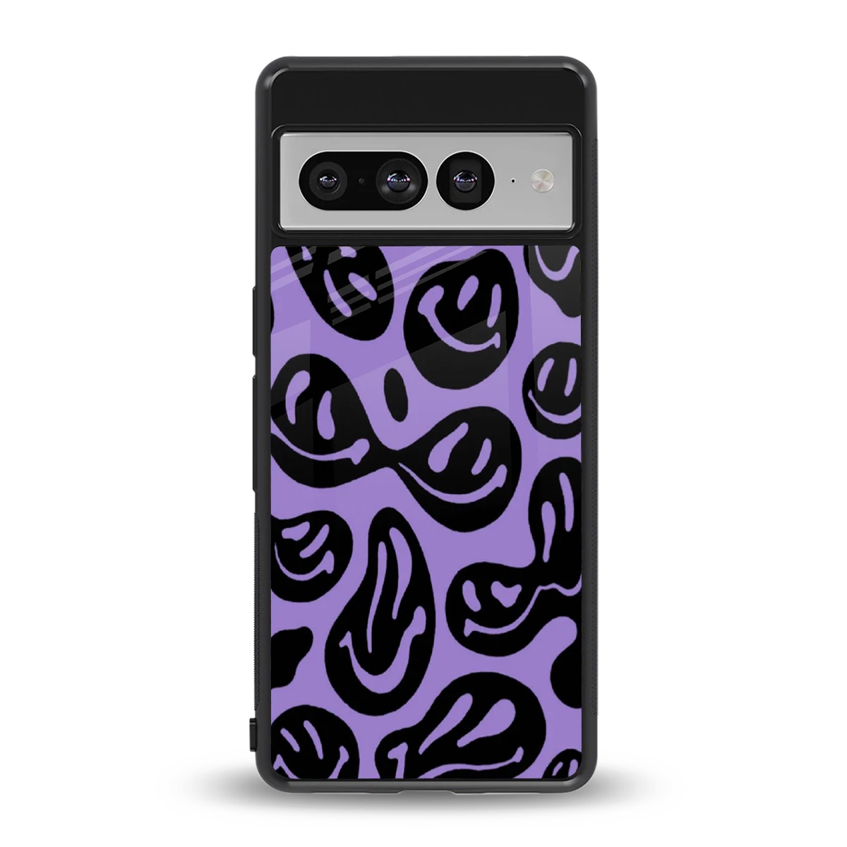 Acid Smiles Purple back phone cover | glass case for google pixel 7 pro