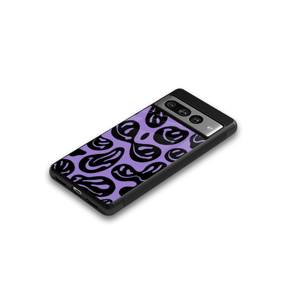 Acid Smiles Purple google pixel 7 pro mobile cover | shockproof glass phone case