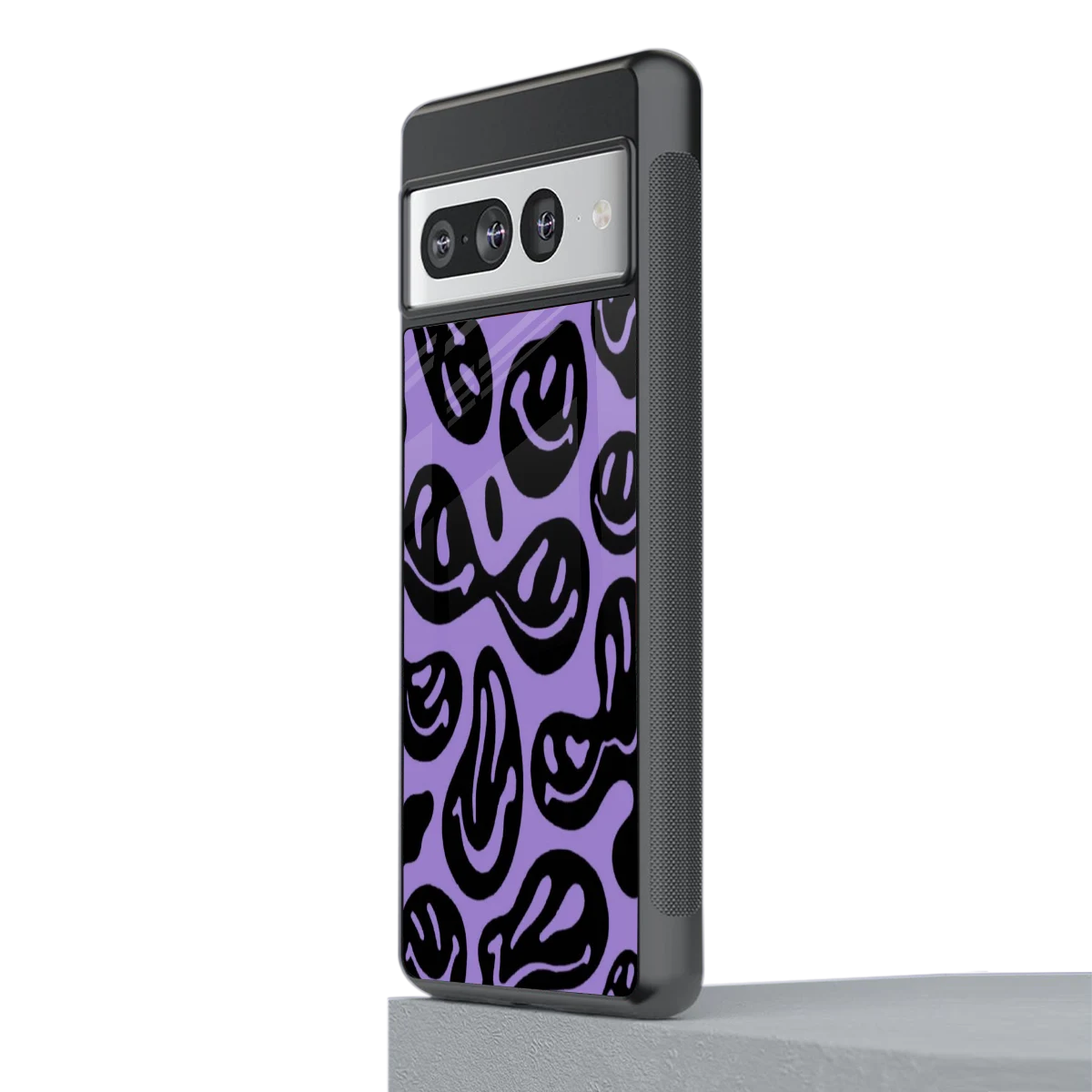 Acid Smiles Purple stylish phone case for google pixel 7 pro | glossy glass and slim fit