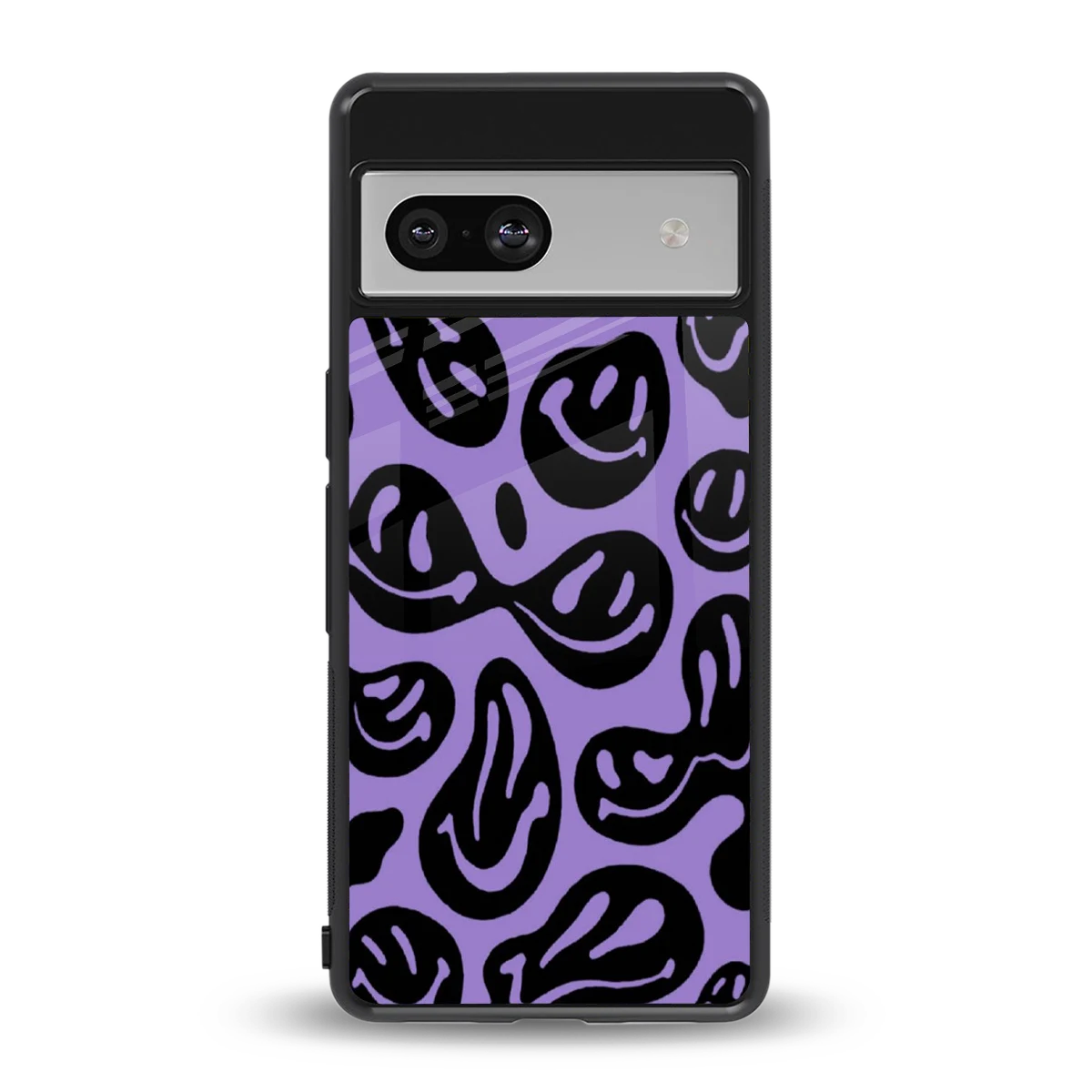 Acid Smiles Purple back phone cover | glass case for google pixel 7a