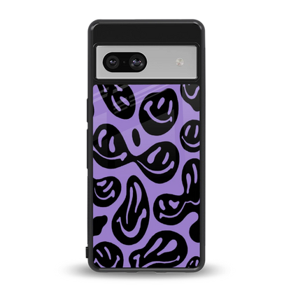 Acid Smiles Purple back phone cover | glass case for google pixel 7a