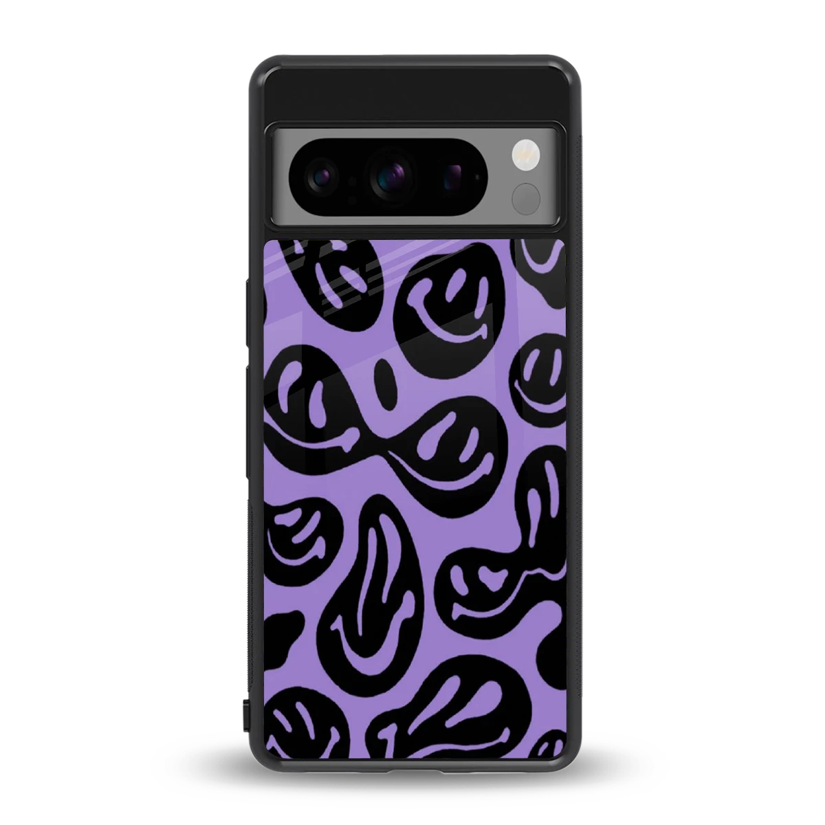 Acid Smiles Purple back phone cover | glass case for google pixel 8 pro