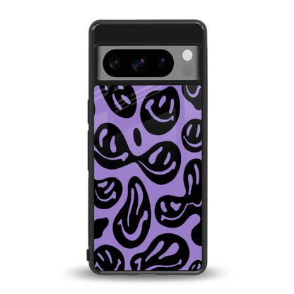 Acid Smiles Purple back phone cover | glass case for google pixel 8 pro