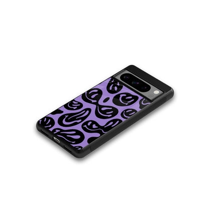 Acid Smiles Purple google pixel 8 pro mobile cover | shockproof glass phone case