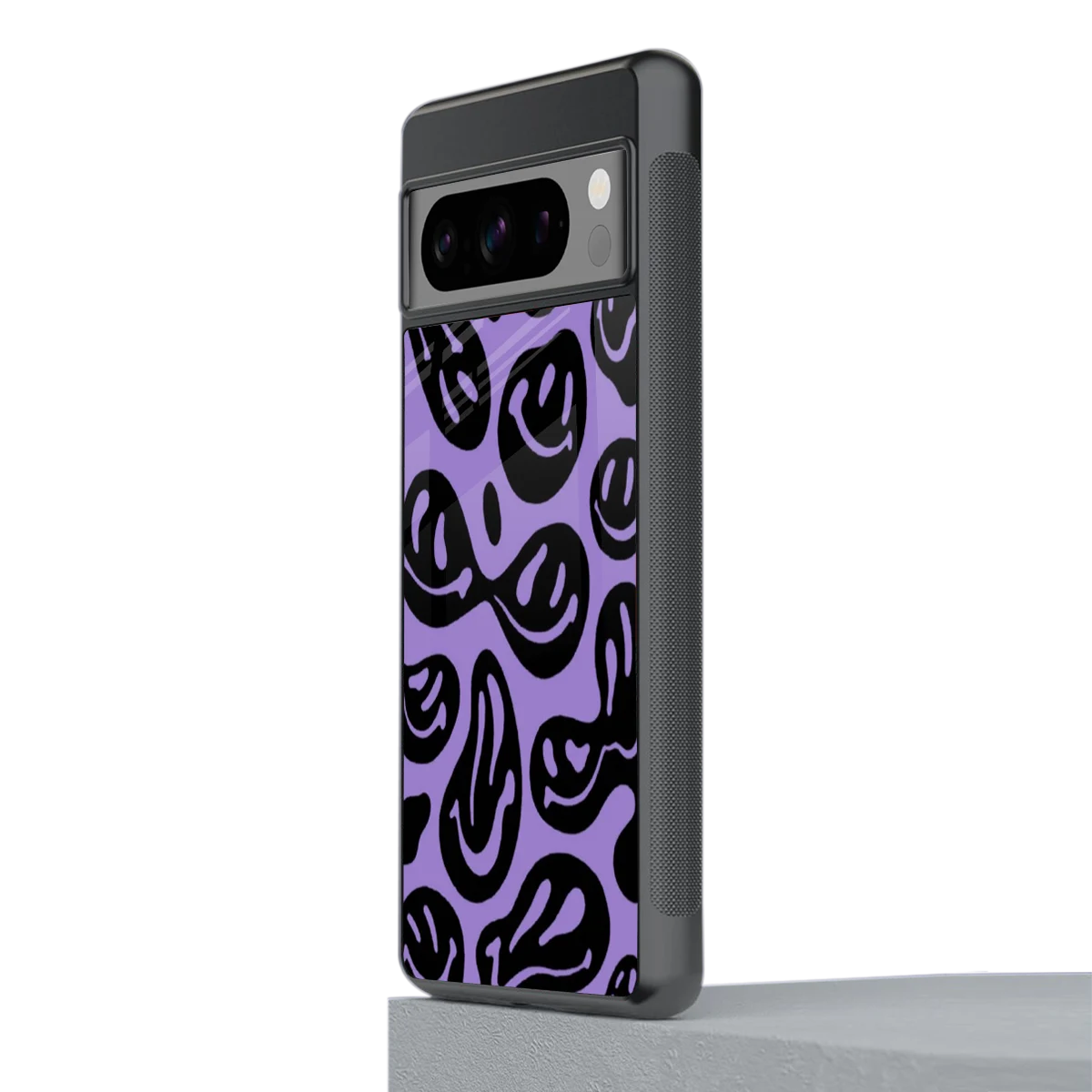 Acid Smiles Purple stylish phone case for google pixel 8 pro | glossy glass and slim fit