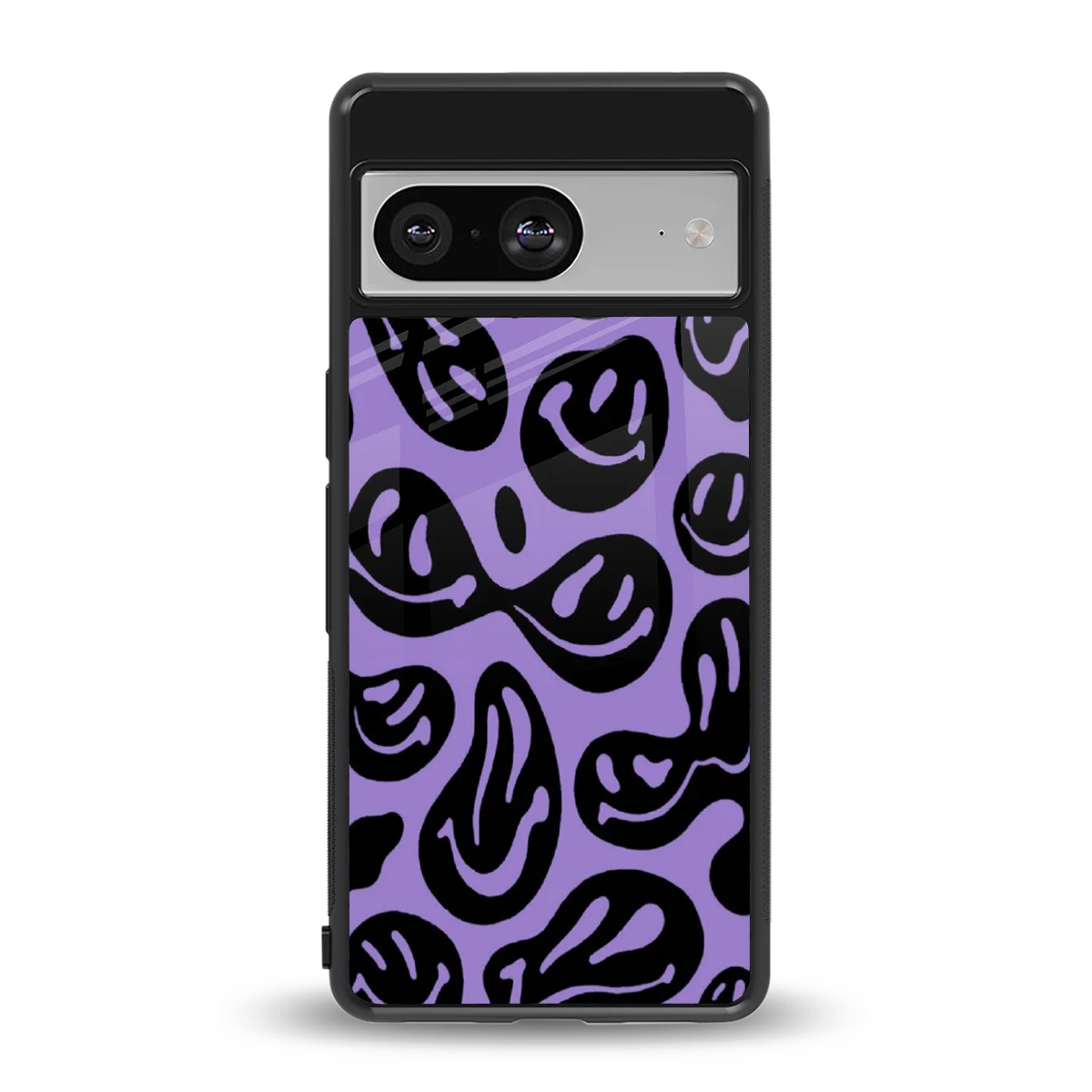 Acid Smiles Purple back phone cover | glass case for google pixel 8
