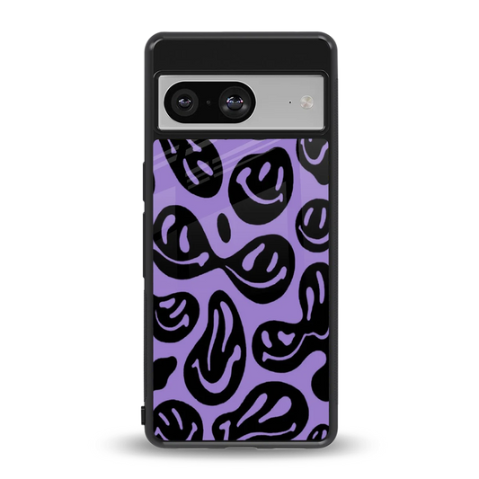 Acid Smiles Purple back phone cover | glass case for google pixel 8