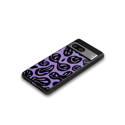 Acid Smiles Purple google pixel 8 mobile cover | shockproof glass phone case
