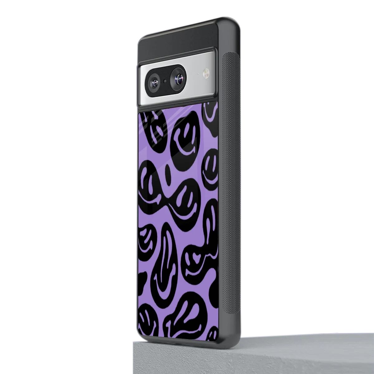 Acid Smiles Purple stylish phone case for google pixel 8 | glossy glass and slim fit