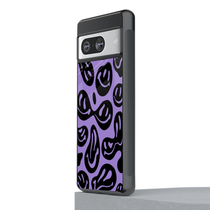 Acid Smiles Purple stylish phone case for google pixel 8 | glossy glass and slim fit