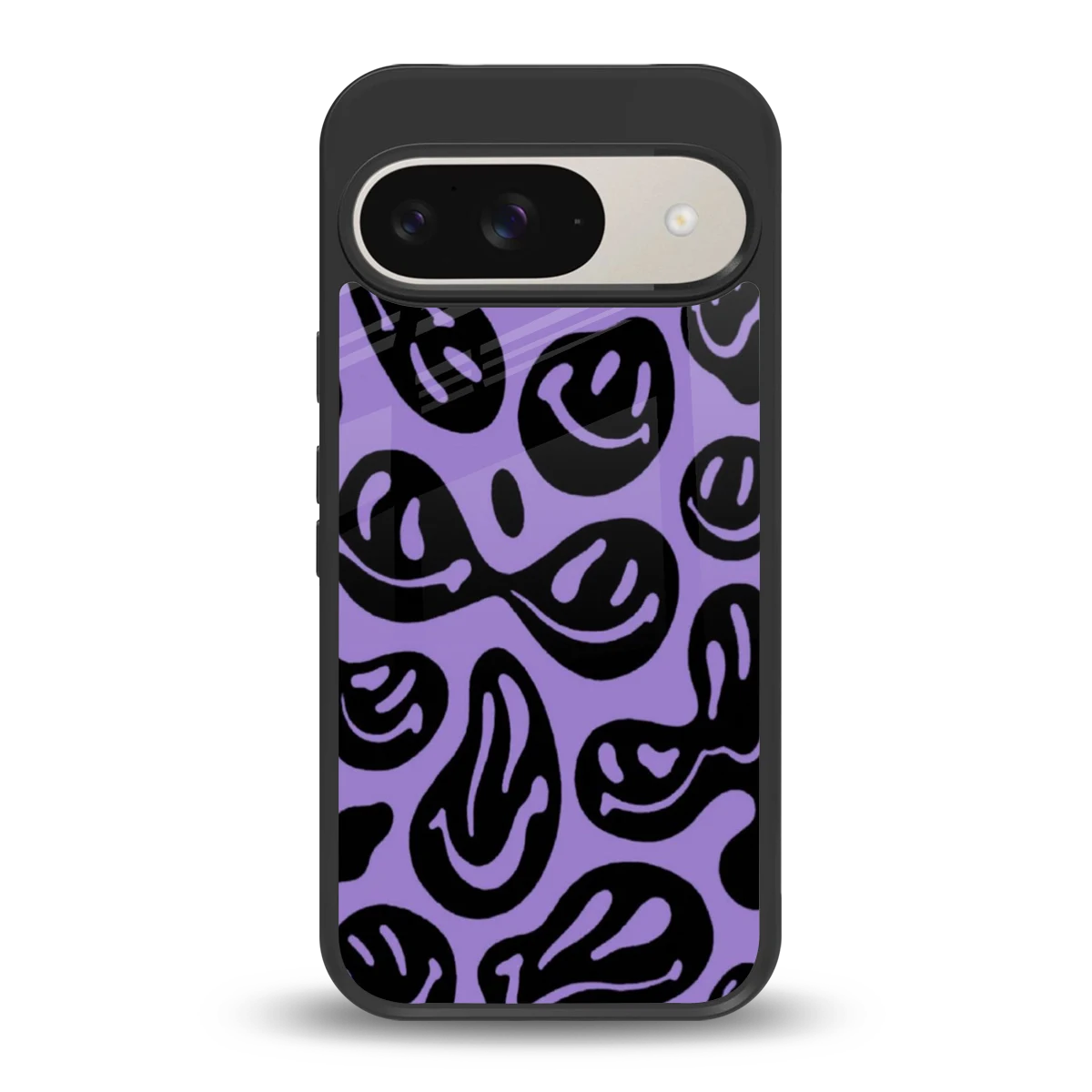 Acid Smiles Purple back phone cover | glass case for google pixel 9