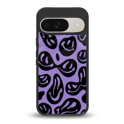 Acid Smiles Purple back phone cover | glass case for google pixel 9