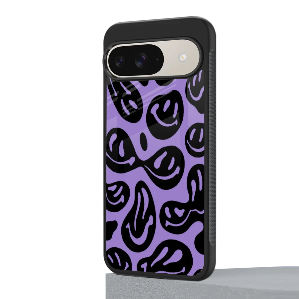 Acid Smiles Purple google pixel 9 mobile cover | shockproof glass phone case