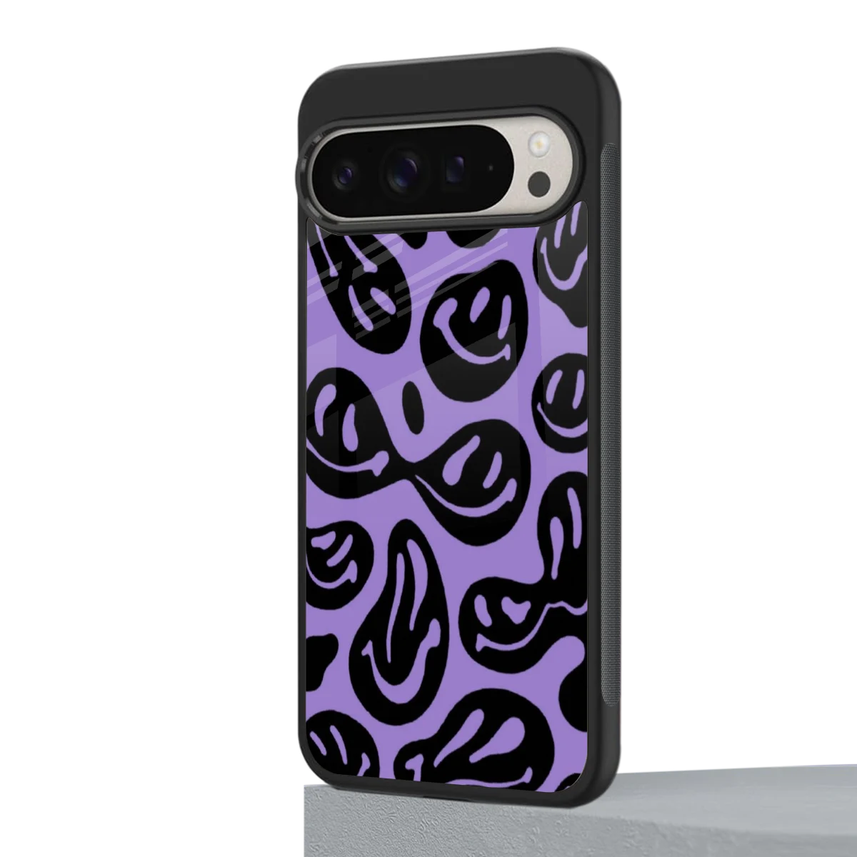 Acid Smiles Purple google pixel 9 pro mobile cover | shockproof glass phone case