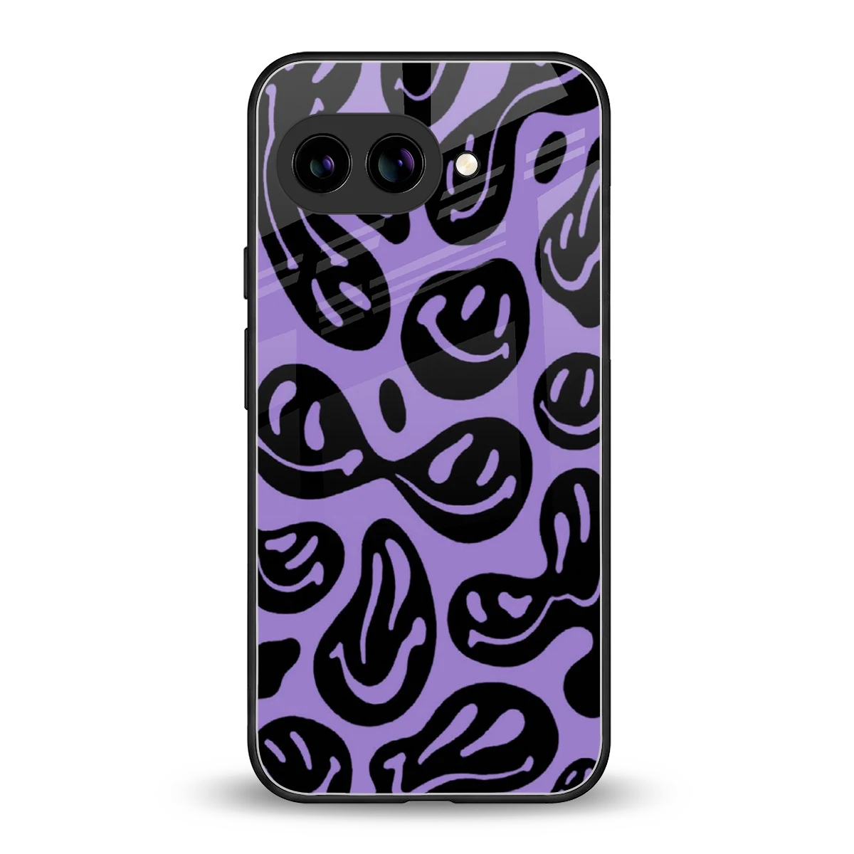 Acid Smiles Purple back phone cover | glass case for google pixel 10a