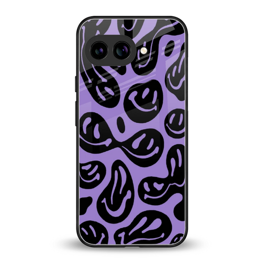 Acid Smiles Purple back phone cover | glass case for google pixel 10a