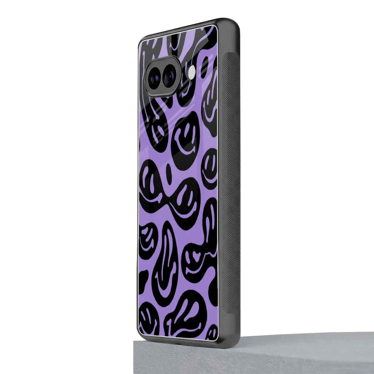 Acid Smiles Purple google pixel 10a mobile cover | shockproof glass phone case