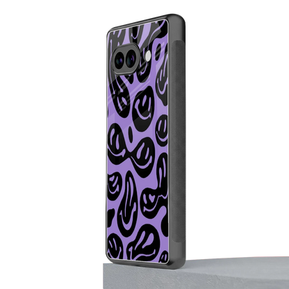 Acid Smiles Purple google pixel 10a mobile cover | shockproof glass phone case