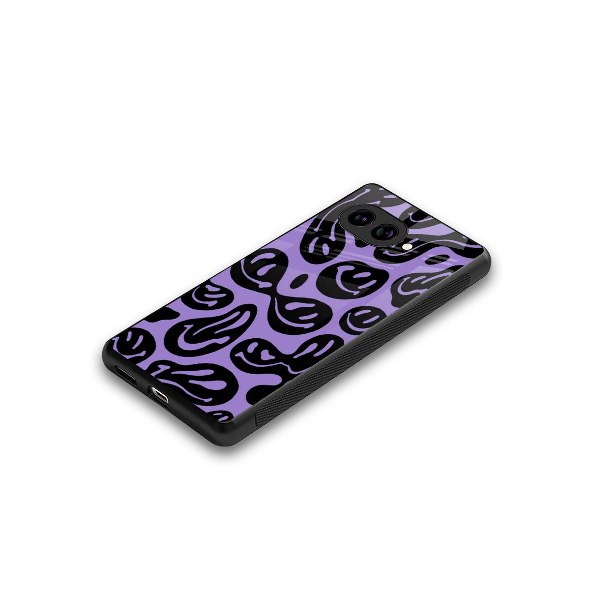 Acid Smiles Purple stylish phone case for google pixel 10a | glossy glass and slim fit