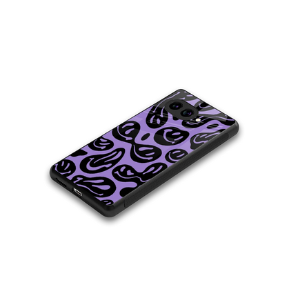 Acid Smiles Purple stylish phone case for google pixel 10a | glossy glass and slim fit