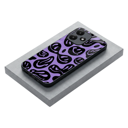 Acid Smiles Purple stylish phone case for redmi 12 5g | glossy glass and slim fit