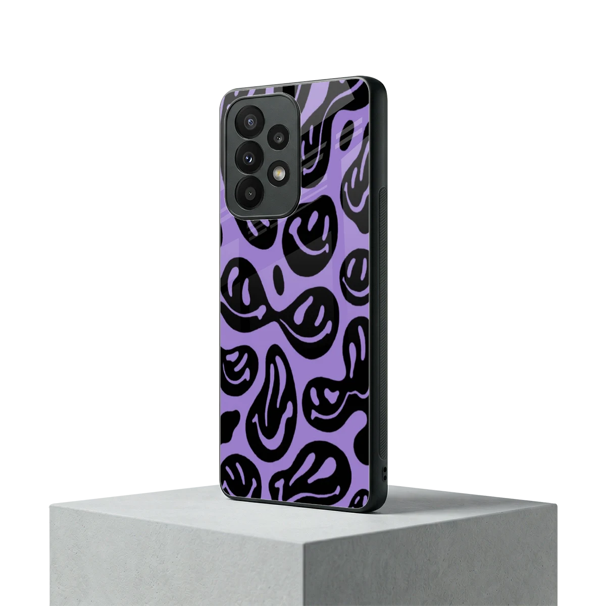 Acid Smiles Purple samsung galaxy a23 mobile cover | shockproof glass phone case