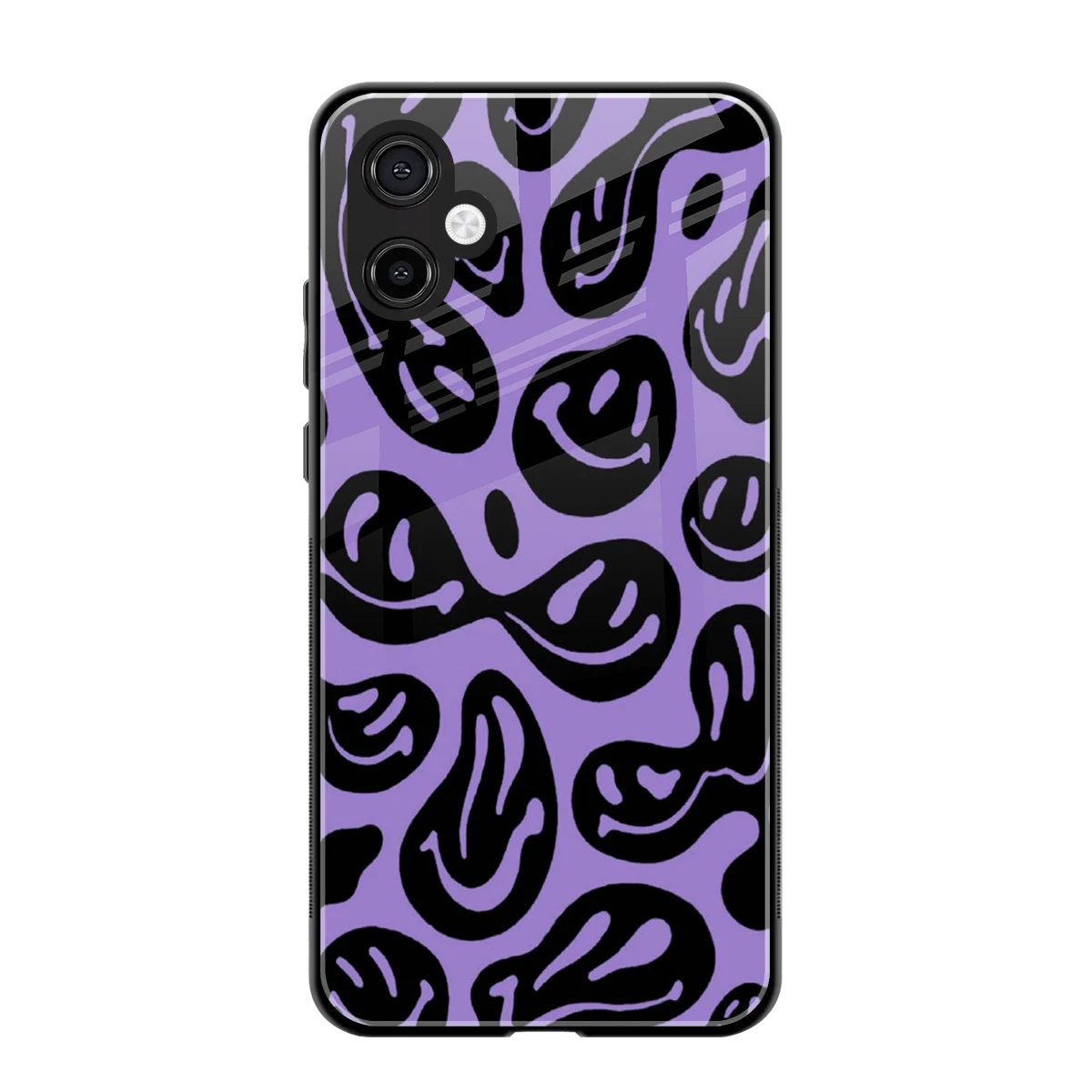 Acid Smiles Purple back phone cover | glass case for samsung galaxy a06 5g