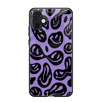 Acid Smiles Purple back phone cover | glass case for samsung galaxy a06 5g