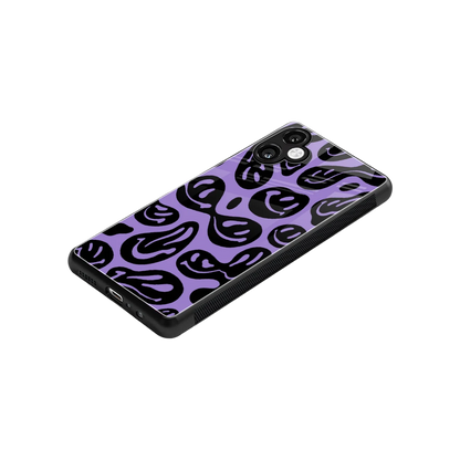 Acid Smiles Purple stylish phone case for samsung galaxy a06 5g | glossy glass and slim fit