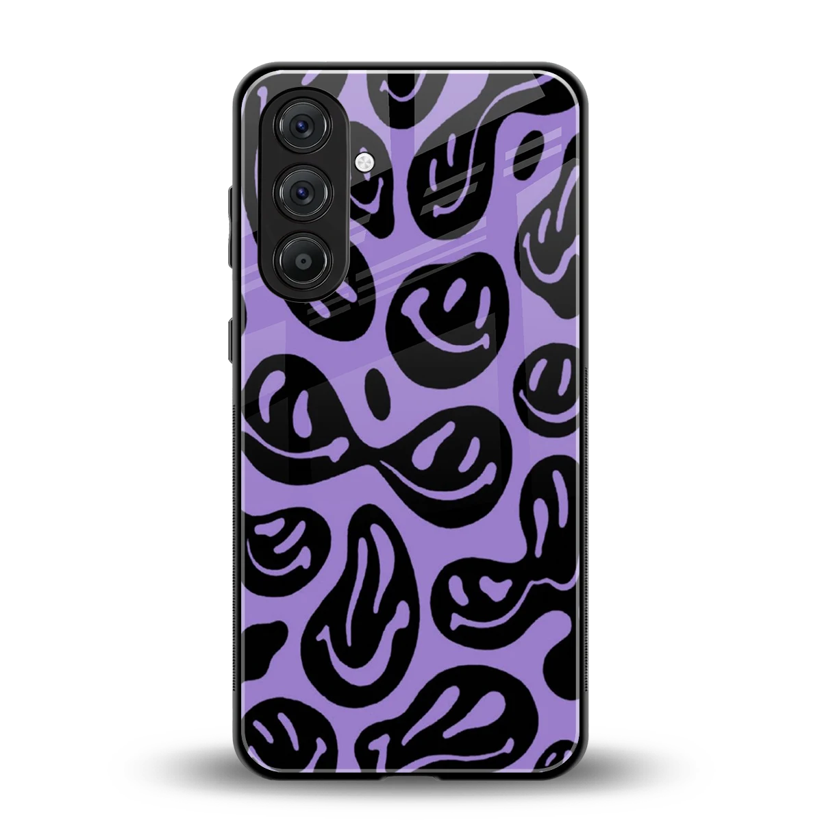 Acid Smiles Purple back phone cover | glass case for samsung galaxy a35 5g