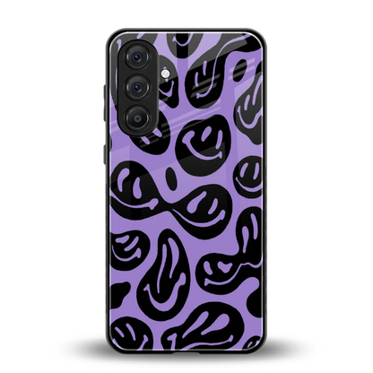 Acid Smiles Purple back phone cover | glass case for samsung galaxy a17 5g
