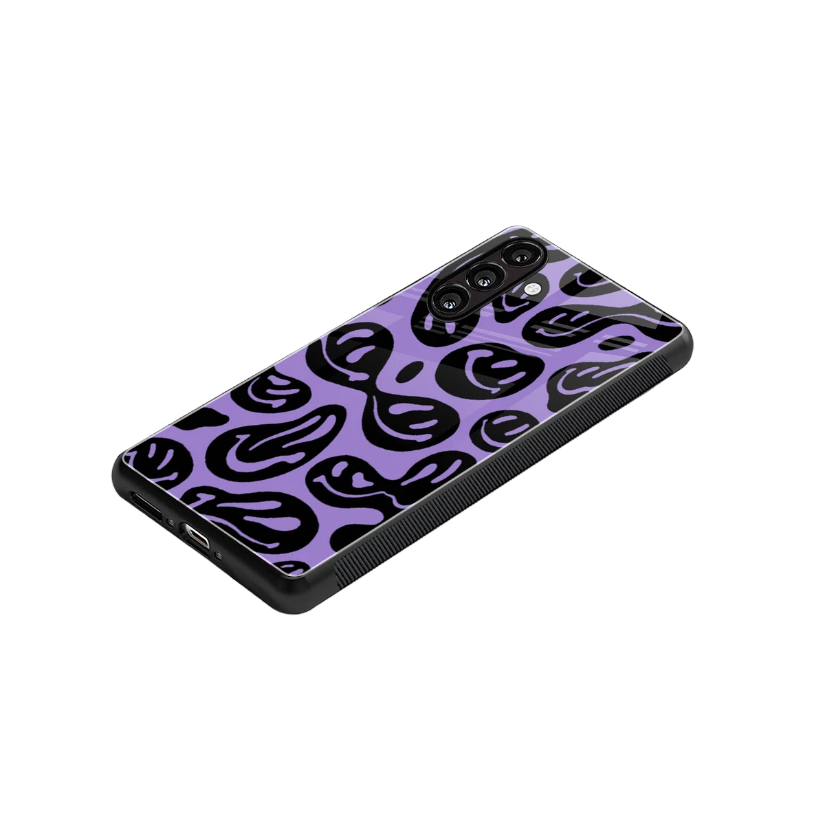 Acid Smiles Purple stylish phone case for samsung galaxy a15 5g | glossy glass and slim fit