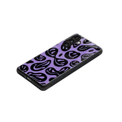 Acid Smiles Purple stylish phone case for samsung galaxy m15 5g | glossy glass and slim fit