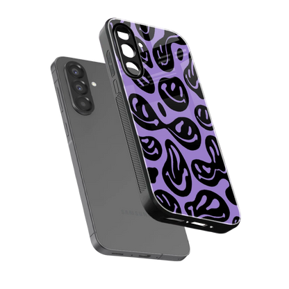 Acid Smiles Purple sleek samsung galaxy a17 5g cover with tempered glass back and TPU edges
