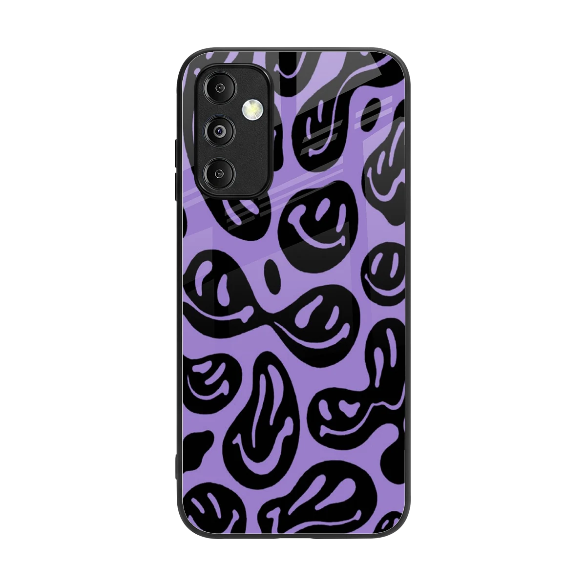 Acid Smiles Purple back phone cover | glass case for samsung galaxy m14 5g