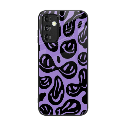 Acid Smiles Purple back phone cover | glass case for samsung galaxy m14 5g