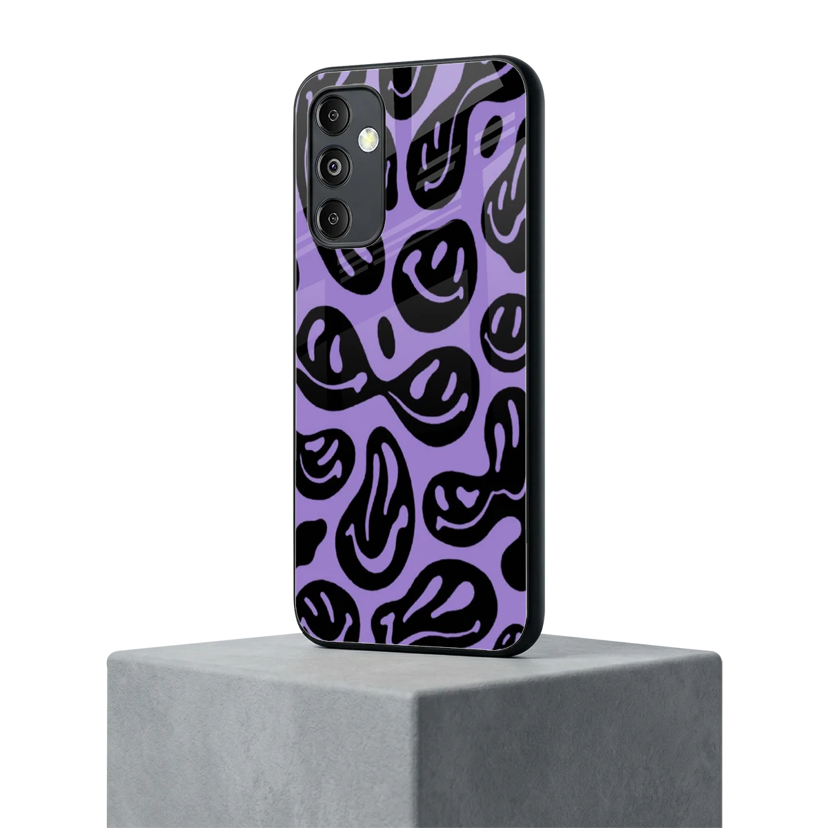 Acid Smiles Purple samsung galaxy m14 5g mobile cover | shockproof glass phone case