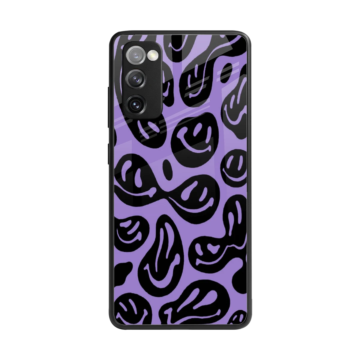 Acid Smiles Purple back phone cover | glass case for samsung galaxy s20 fe