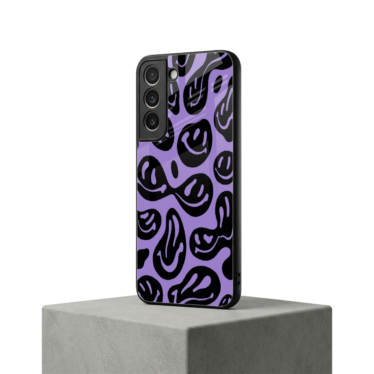 Acid Smiles Purple samsung galaxy s22 mobile cover | shockproof glass phone case