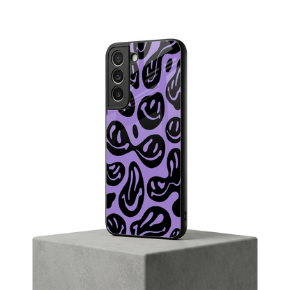 Acid Smiles Purple samsung galaxy s22 mobile cover | shockproof glass phone case