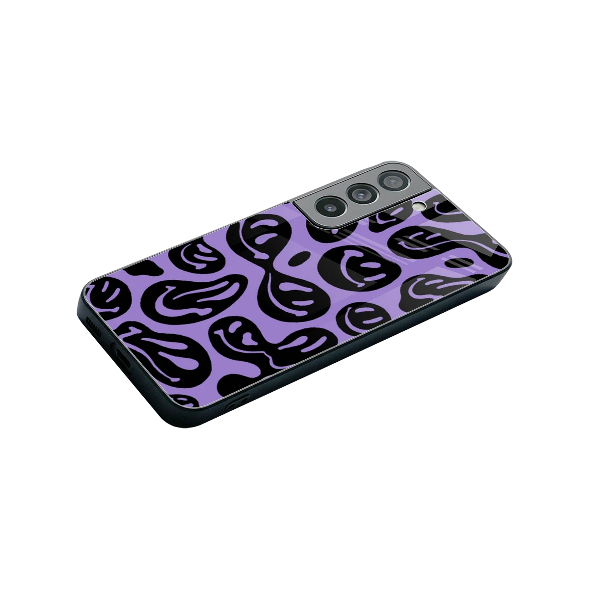 Acid Smiles Purple stylish phone case for samsung galaxy s22 | glossy glass and slim fit