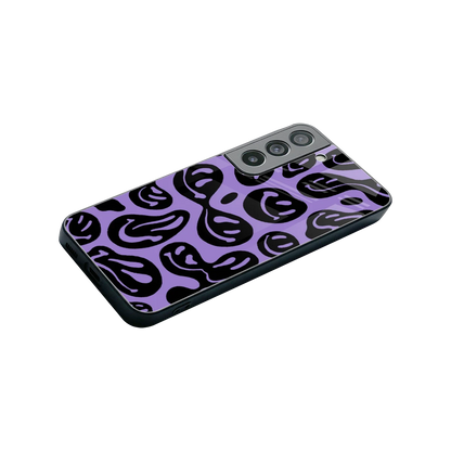 Acid Smiles Purple stylish phone case for samsung galaxy s22 | glossy glass and slim fit