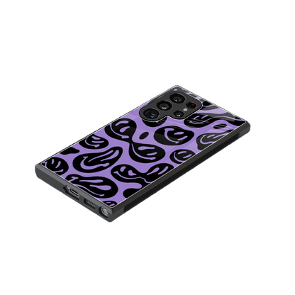 Acid Smiles Purple stylish phone case for samsung galaxy s24 ultra | glossy glass and slim fit