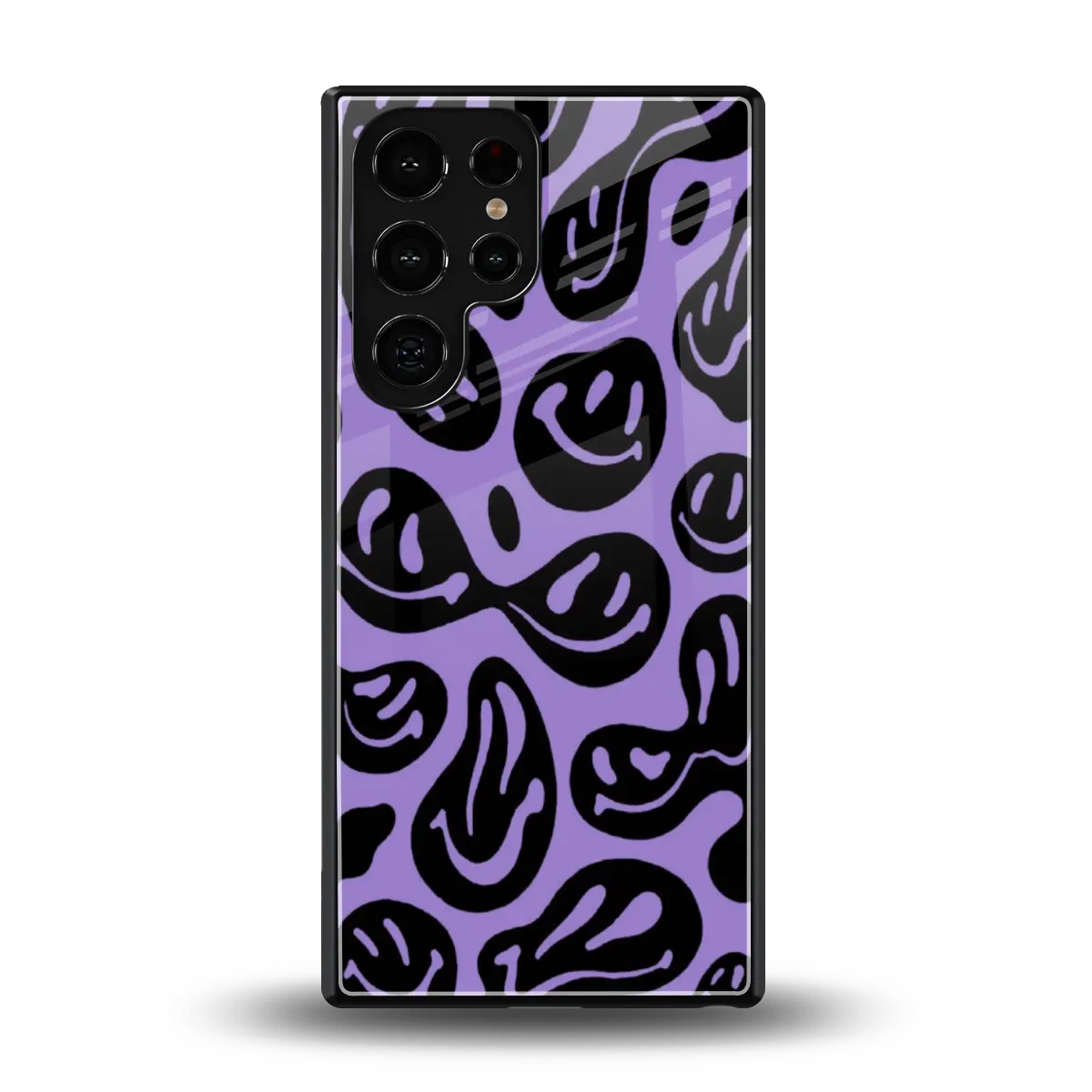 Acid Smiles Purple back phone cover | glass case for samsung galaxy s25 ultra
