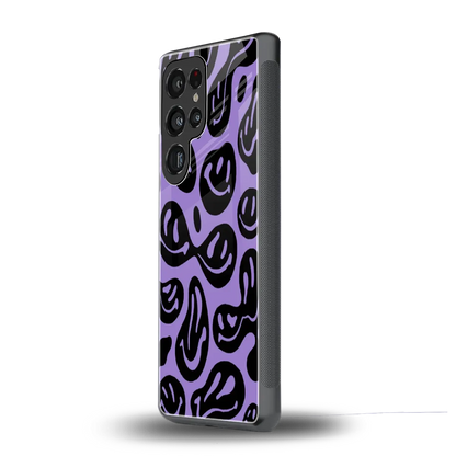 Acid Smiles Purple samsung galaxy s25 ultra mobile cover | shockproof glass phone case