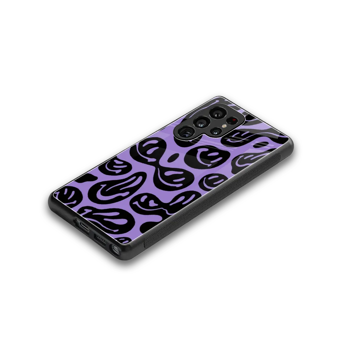 Acid Smiles Purple stylish phone case for samsung galaxy s25 ultra | glossy glass and slim fit