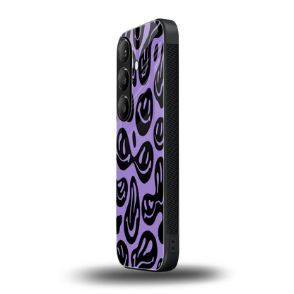 Acid Smiles Purple samsung galaxy s24 plus mobile cover | shockproof glass phone case