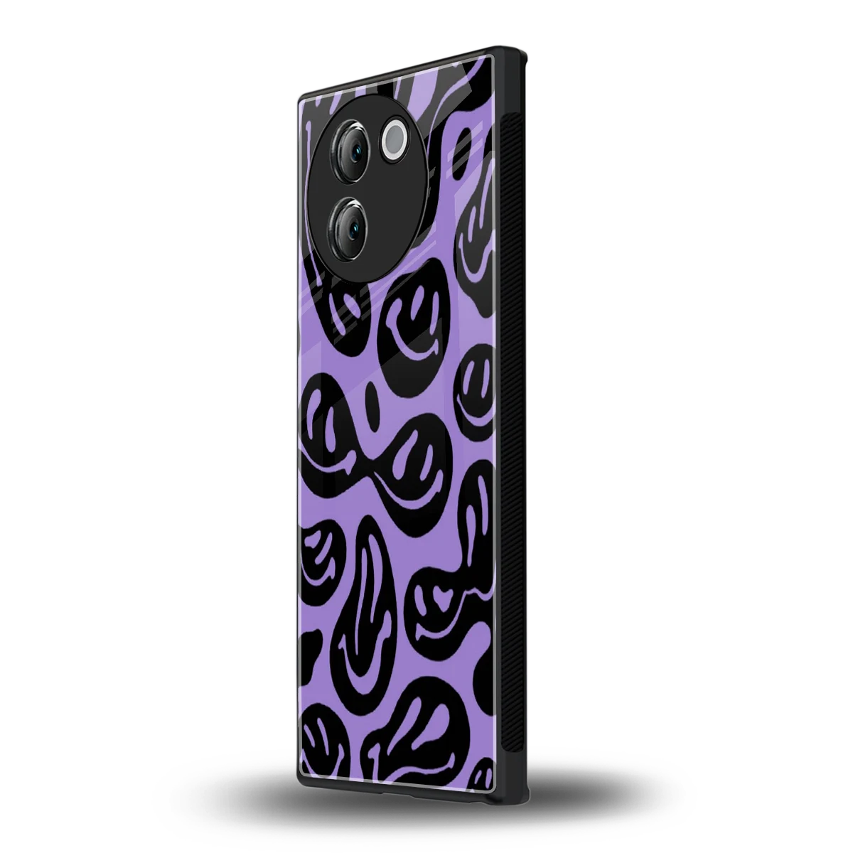 Acid Smiles Purple vivo v30e mobile cover | shockproof glass phone case