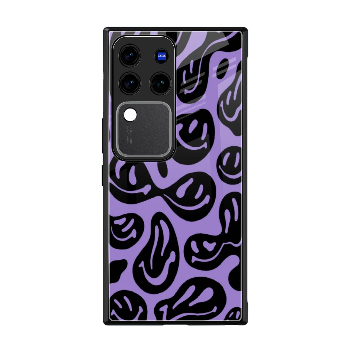 Acid Smiles Purple back phone cover | glass case forvivo v30 pro