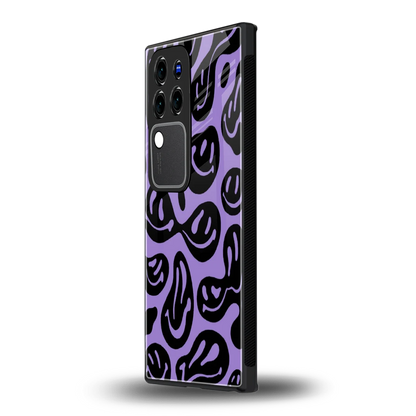 Acid Smiles Purplevivo v30 pro mobile cover | shockproof glass phone case